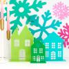 image:imageC R Gibson Set of 3 Kailo Chic Acrylic Holiday House Christmas Decorations Sizes Vary Green and TurquoiseGreen and Turquoise