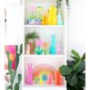 image:imageCR Gibson Kailo Chic Acrylic Bunny Spring and Easter Decorations Sizes Vary Teal and Blue 3 PiecesCoral  Orange  Yellow