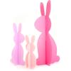image:imageCR Gibson Kailo Chic Acrylic Bunny Spring and Easter Decorations Sizes Vary Teal and Blue 3 PiecesPink  Lavender