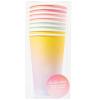 image:imageCR Gibson TWCS25329 Kailo Chic Disposable Paper Cups with Straws for Parties 16 fl Oz Ombre 8pcs