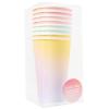image:imageCR Gibson TWCS25329 Kailo Chic Disposable Paper Cups with Straws for Parties 16 fl Oz Ombre 8pcs