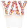 image:imageC R Gibson CCT25410 Kailo Chic Yay Acrylic Cake Topper 5 x 475 Multicolor