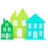 image:imageC R Gibson Set of 3 Kailo Chic Acrylic Holiday House Christmas Decorations Sizes Vary Green and TurquoiseGreen and Turquoise