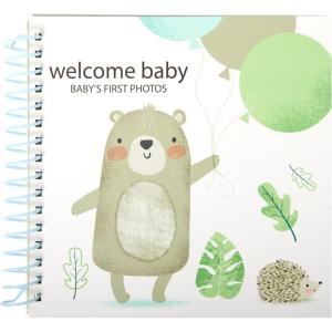 image:imageCR Gibson Blooming Beginnings Gender Neutral Baby Photo Album Book Holds 64 Photos 85 x 9 MulticolorForest Friends