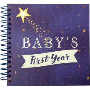 image:imageCR Gibson Blooming Beginnings Gender Neutral Baby Photo Album Book Holds 64 Photos 85 x 9 MulticolorStarry Dreams