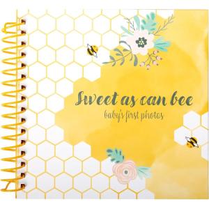 image:imageCR Gibson Blooming Beginnings Gender Neutral Baby Photo Album Book Holds 64 Photos 85 x 9 MulticolorSweet as Can Bee