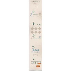 image:imageCR Gibson Blooming Beginnings Vinyl Baby Growth Chart for Walls 8 x 72 MulticolorForest Friends