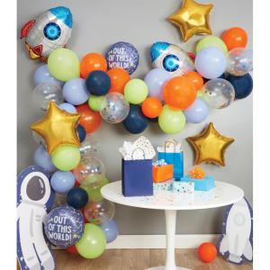 image:imageCR Gibson CBGL25535 Love is Love Balloon Garland Arch Kit 16 Foot Arch 325 Foot Rainbow Fringe 3 Rainbow Mylar Heart Balloons and More Over 60 PiecesOut of this World