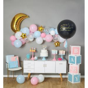 image:imageCR Gibson Celestial Baby Gender Reveal Party Balloon Garland and Popper Kit 43 Pieces MulticolorPoppers