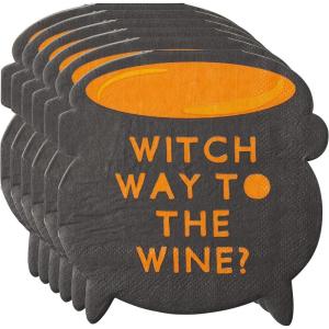 image:imageCR Gibson Haunted House Kailo Chic 3Ply Halloween Disposable Paper Cocktail Napkins 5 x 5 MulticolorWitch Way
