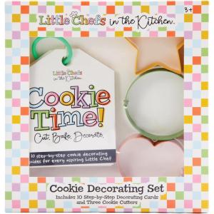 image:imageCR Gibson Kids Games  Little Chef Kitchen Activity Set for Toddlers and Preschoolers 4Piece Set Cookie Time Decorating SetCookie Cutters