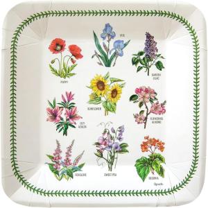 image:imageCR Gibson TW1225236 Portmeirion Botanical Garden Disposable Paper Dinner Plate Set for Parties 105 Diameter Multicolor 8pcsSpode Garden
