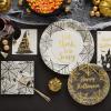 image:imageCR Gibson Black and Gold Spiderweb Happy Halloween Disposable Paper Plates 8 D 8pcs