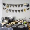image:imageCR Gibson Black and Gold Spiderweb Happy Halloween Disposable Paper Plates 8 D 8pcs