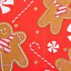 image:imageCR Gibson Guest Dinner 3Ply Napkins Boo Halloween  Scallop Edge Holographic Foil Accents 16Count 425 x 8Gingerbread Man