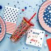 image:imageCR Gibson TW821994 Disposable Dinner Napkins and Guest Towels 425 x 8 Red White and Blue American Flag 16pcs4375 W x 775 L