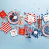 image:imageXampO Paper Goods TW721994 Disposable Dessert and Lunch Napkins for Parties 20pc 5 x 5 Blue and White American Stars5 x 5 Pack of 12
