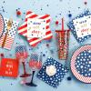 image:imageXampO Paper Goods TW721994 Disposable Dessert and Lunch Napkins for Parties 20pc 5 x 5 Blue and White American Stars5 x 5 Pack of 12