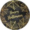 image:imageCR Gibson Black and Gold Spiderweb Happy Halloween Disposable Paper Plates 8 D 8pcs