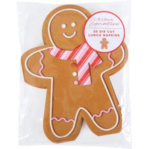 image:imageCR Gibson Lunch Napkin Apothecary Halloween Poison Bottle  Die Cut Black Foil Accents 20Count 65Gingerbread Man