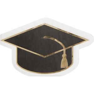 image:imageCR Gibson Lunch Napkin Apothecary Halloween Poison Bottle  Die Cut Black Foil Accents 20Count 65Graduation Cap