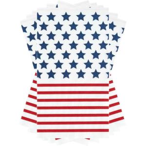 image:imageCR Gibson TW821994 Disposable Dinner Napkins and Guest Towels 425 x 8 Red White and Blue American Flag 16pcs4375 W x 775 L