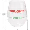 image:imageCR Gibson Celebration Acrylic Stemless Wineglass for Christmas Parties and Celebrations Holds up to 12 Fluid Ounces Naughty or Nice12 Ounces Pack of 2