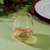 image:imageCR Gibson Celebration Acrylic Stemless Wineglass for Christmas Parties and Celebrations Holds up to 12 Fluid Ounces Naughty or Nice12 Ounces Pack of 2