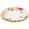 image:imageCR Gibson Floral Heart Gold Foil Scallop Edge Round Paper Dinner Plates 8Count 10 Diameter