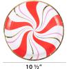 image:imageCR Gibson Holiday Peppermint Twist with Gold Foil Dinner Paper Plates 8Count 10 Diameter