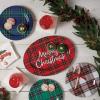 image:imageCR Gibson Red Plaid Reusable Melamine Plate Christmas Platter for Cookies Dinners and Parties 14 x 10Red Plaid