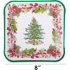 image:imageCR Gibson Spode Pinecone Disposable Paper Lunch Plates for Christmas Parties 8 Diameter 8CountClassic