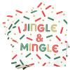 image:imageCR Gibson TW422631 Jingle and Mingle Disposable Paper Cocktail Napkins for Christmas Parties Multicolor 20pcs5 x 5 Pack of 4