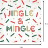 image:imageCR Gibson TW422631 Jingle and Mingle Disposable Paper Cocktail Napkins for Christmas Parties Multicolor 20pcs5 x 5 Pack of 4