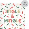 image:imageCR Gibson TW422631 Jingle and Mingle Disposable Paper Cocktail Napkins for Christmas Parties Multicolor 20pcs5 x 5 Pack of 4