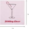 image:imageCR Gibson TW423698 Holiday Cheer Disposable Paper Cocktail Napkins for Christmas Parties Pink and Red 5 x 5 20pcs5 x 5 Pack of 2