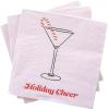 image:imageCR Gibson TW423698 Holiday Cheer Disposable Paper Cocktail Napkins for Christmas Parties Pink and Red 5 x 5 20pcs5 x 5 Pack of 2