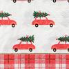 image:imageCR Gibson TW822628 Red Car Disposable Paper Guest Towels and Dinner Napkins for Christmas Parties Red and White 16pcs