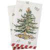 image:imageCR Gibson TW822642 Christmas Tree and Candy Cane Disposable Paper Guest Towels and Dinner Napkins for Christmas Parties Red and White 20pcs