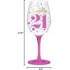 image:imageXampO Paper Goods QWGO20897 21 21st Acrylic Wine Glass 12 oz Finally 21 Birthday16 Ounces