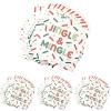 image:imageCR Gibson TW422631 Jingle and Mingle Disposable Paper Cocktail Napkins for Christmas Parties Multicolor 20pcs5 x 5 Pack of 4