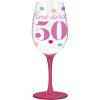 image:imageXampO Paper Goods QWGO20895 50 50th Acrylic Wine Glass 12 oz Fine and 50 Birthday