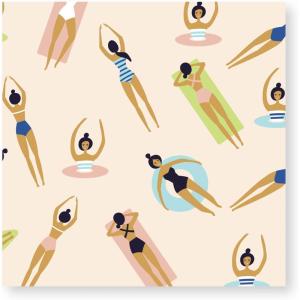 image:imageXampO Paper Goods Pink Ros All Day Beverage and Cocktail Napkins 20pc 5 W x 5 LPool Time