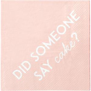 image:imageXampO Paper Goods Pink and White Someone Say Cake Beverage and Cocktail Napkins 40pc 5 W x 5 L