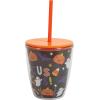 image:imageCR Gibson Plastic Double Wall Insulated Tumbler with Straw and Lid Orange Black and Gold Holds up to 12 Fluid Ounces May Contain BoosHocus Pocus