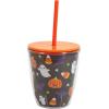 image:imageCR Gibson Plastic Double Wall Insulated Tumbler with Straw and Lid Orange Black and Gold Holds up to 12 Fluid Ounces May Contain BoosHocus Pocus