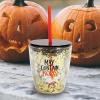 image:imageCR Gibson Plastic Double Wall Insulated Tumbler with Straw and Lid Orange Black and Gold Holds up to 12 Fluid Ounces May Contain BoosMay Contain Boos