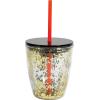 image:imageCR Gibson Plastic Double Wall Insulated Tumbler with Straw and Lid Orange Black and Gold Holds up to 12 Fluid Ounces May Contain BoosMay Contain Boos
