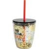 image:imageCR Gibson Plastic Double Wall Insulated Tumbler with Straw and Lid Orange Black and Gold Holds up to 12 Fluid Ounces May Contain BoosMay Contain Boos