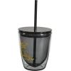 image:imageCR Gibson Plastic Double Wall Insulated Tumbler with Straw and Lid Orange Black and Gold Holds up to 12 Fluid Ounces May Contain BoosWitchy On